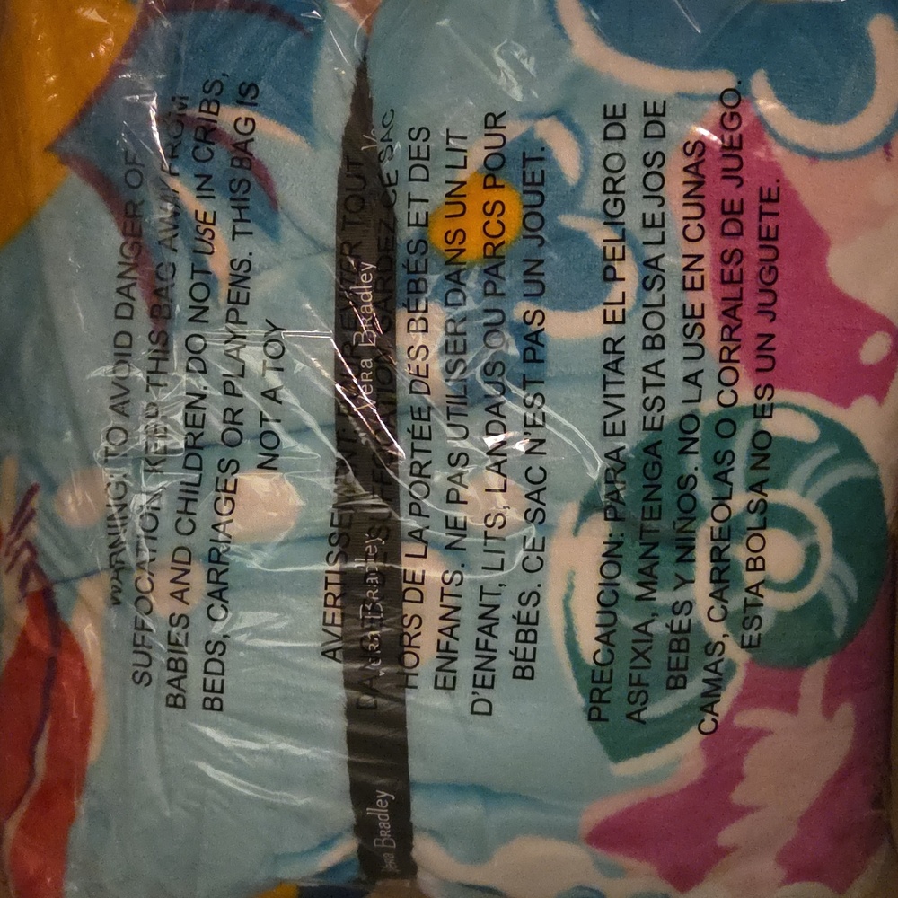 Vera Bradley Disney Plush Throw Blanket Ariel Floral - Picture 3 of 3
